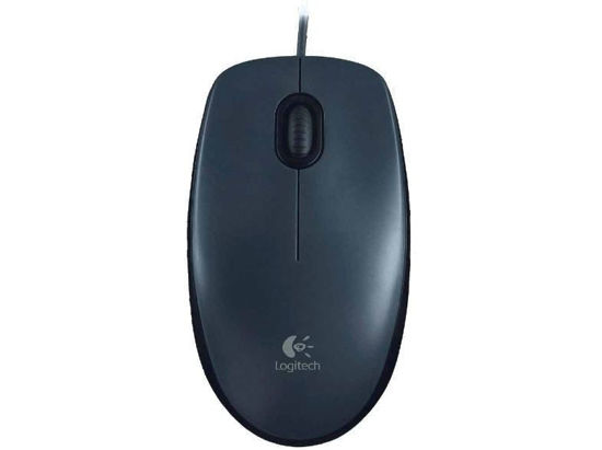 LOGITECH Kablolu USB Optik 1000DPI Siyah Mouse resmi