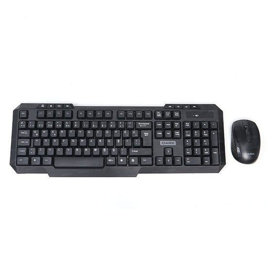 DARK KMW1010 SİYAH KABLOSUZ KLAVYE MOUSE SET DK-AC-KMW1010 resmi