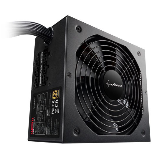 SHARKOON 550W 80+ Gold 14cm Fan ATX Güç Kaynağı WPM-GOLDZERO-550W resmi