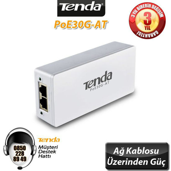 TENDA POE30G-AT 2 Port Gigabit POE Enjektörü  802.3af/at 30w resmi