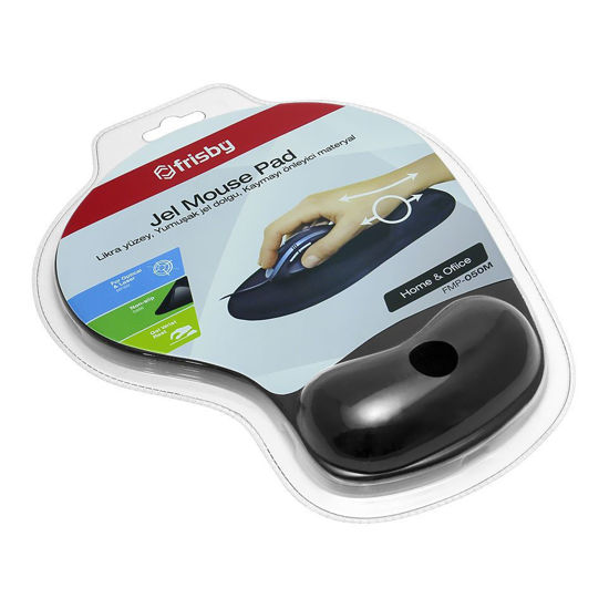 FRISBY FMP-050M-B Jel Ergonomik Kaymaz Taban Mouse Pad Siyah resmi