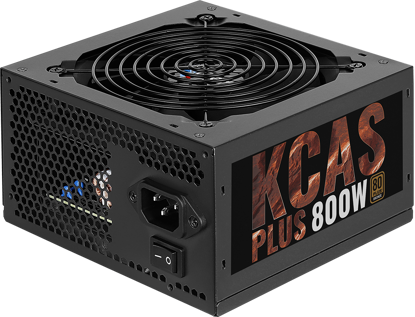 AEROCOOL KCAS PLUS 800W 80Plus Bronze Sertifikalı 66A Single Rail Güç Kaynağı AE-KCASP800 resmi